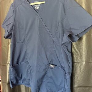 Cherokee Deep Blue Scrub Top